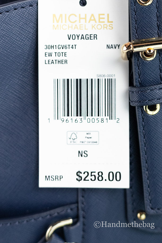 Michael Kors Voyager Large Navy Tote Bag