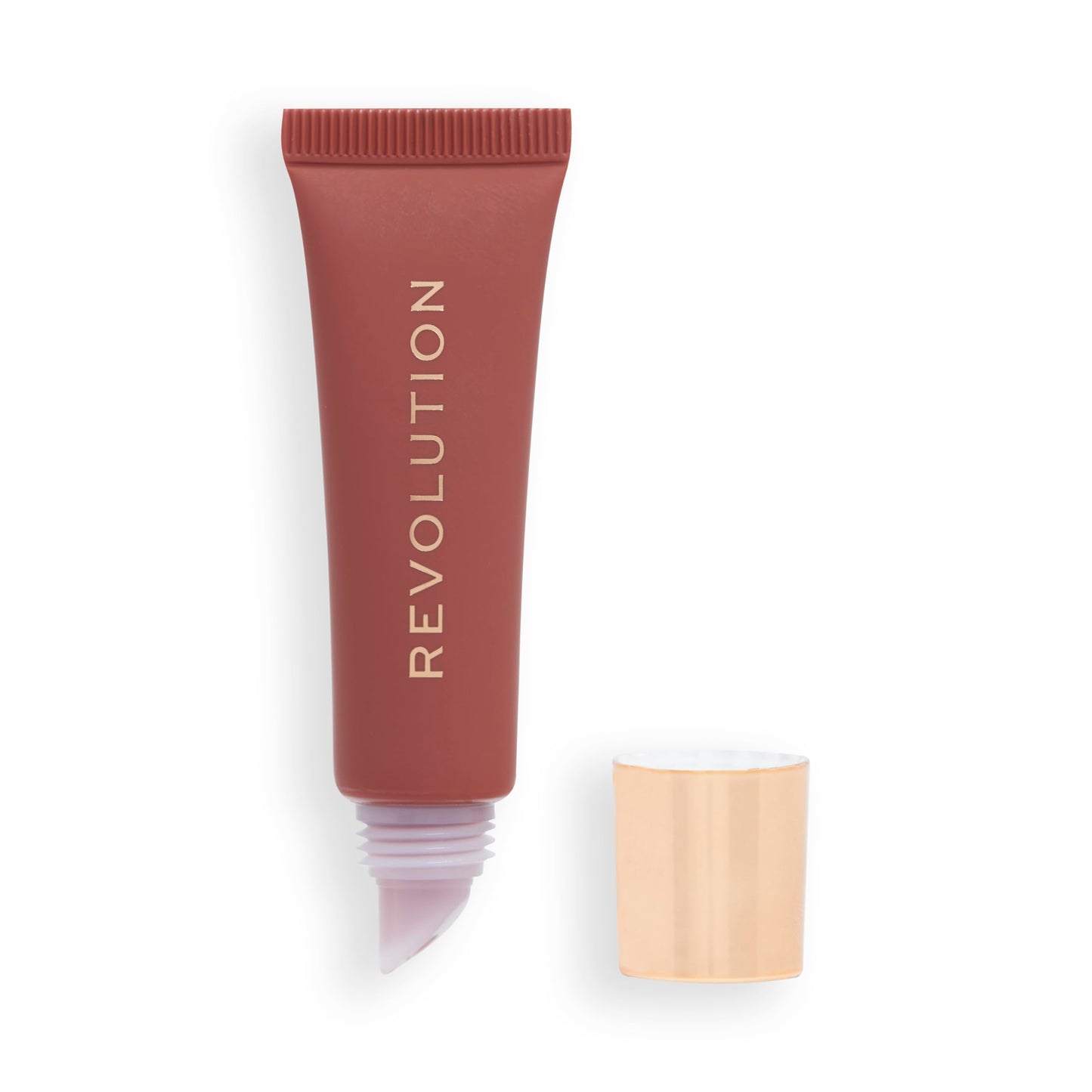 Revolution Beauty Juicy Peptide Lip Balm Hydrating & Plumping Lip Balm with Sheer Color Infused with Vitamin E & Peptides Nude Latte 0.27 Fl. Oz