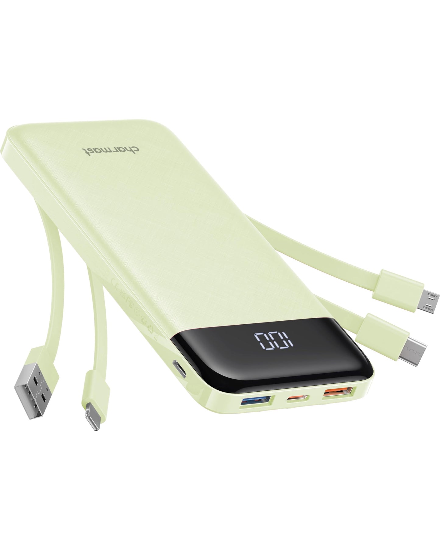 10000mAh Travel Battery Pack 6 Outputs 3 Inputs 3A Fast Charging Power Bank for Samsung Google Pixel LG Moto iPhone iPad