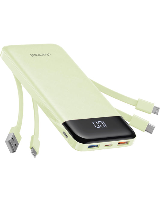 10000mAh Travel Battery Pack 6 Outputs 3 Inputs 3A Fast Charging Power Bank for Samsung Google Pixel LG Moto iPhone iPad