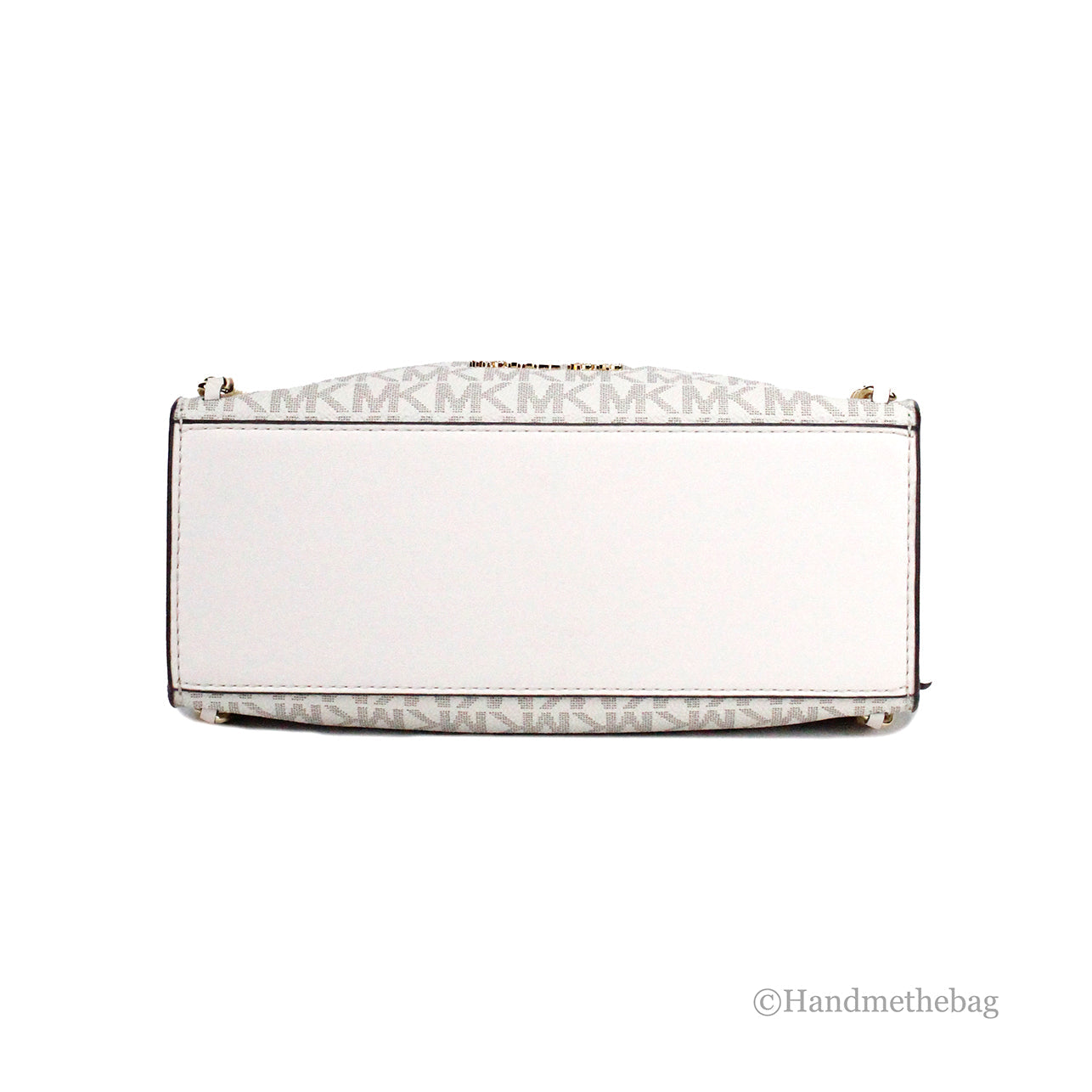 Michael Kors Mina Belted Cream PVC Chain Crossbody Bag