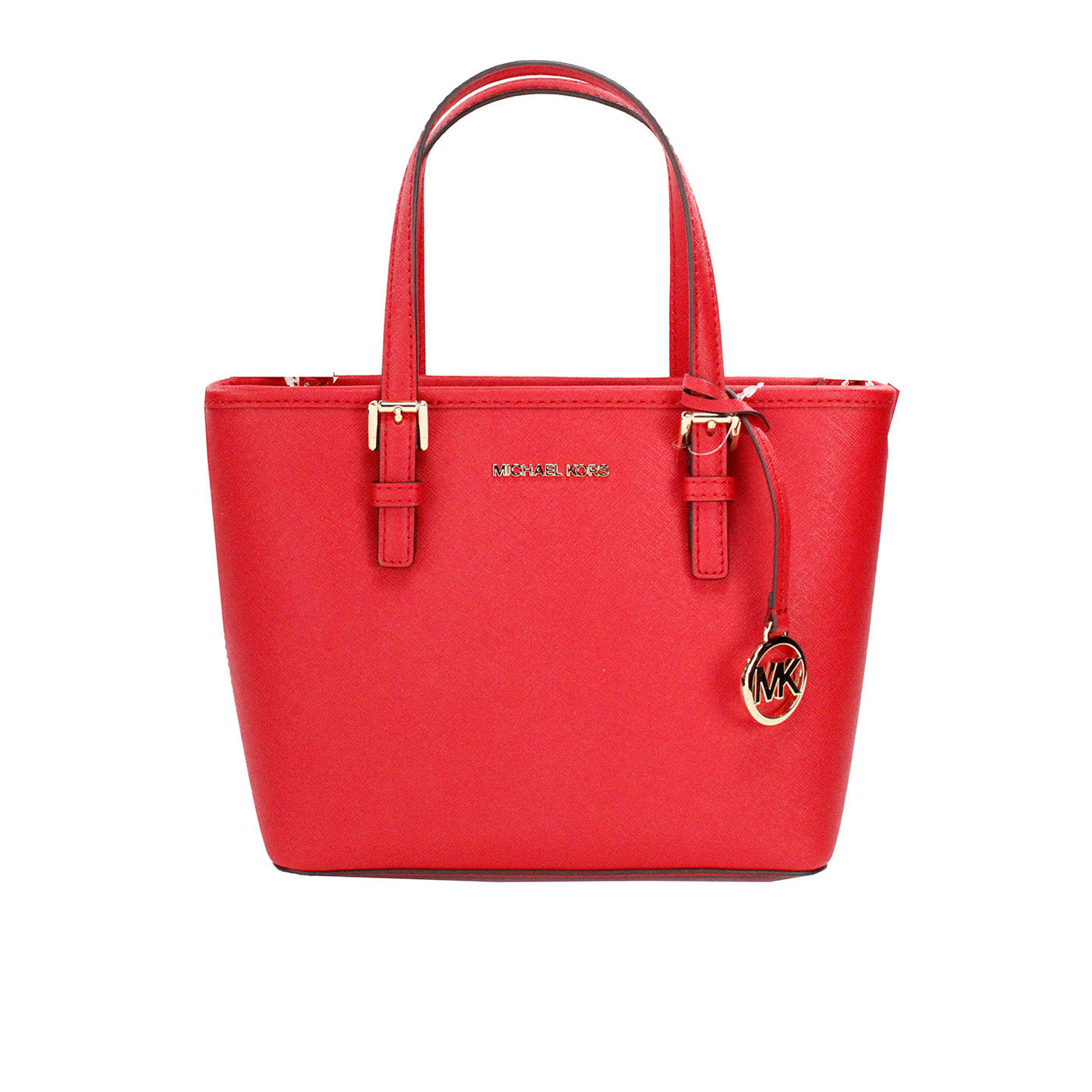 Michael Kors XS Bright Red Carryall Tote Convertible Bag