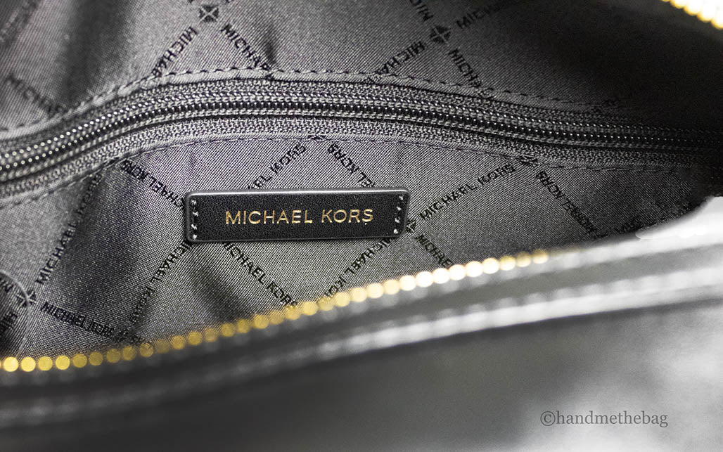 Michael Kors Travel Medium Black Signature PVC Duffle Crossbody Handbag