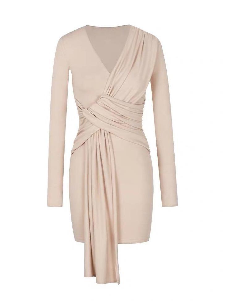 Long Sleeve Wrap Dress