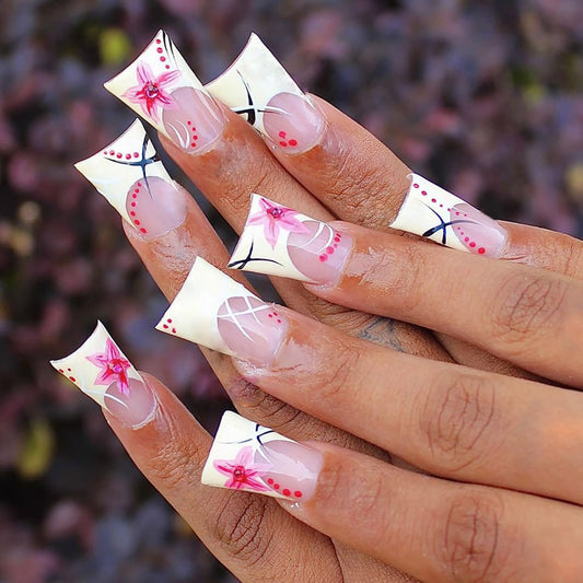 Duck Press on Nails Duck Shape Glossy Full Cover Medium